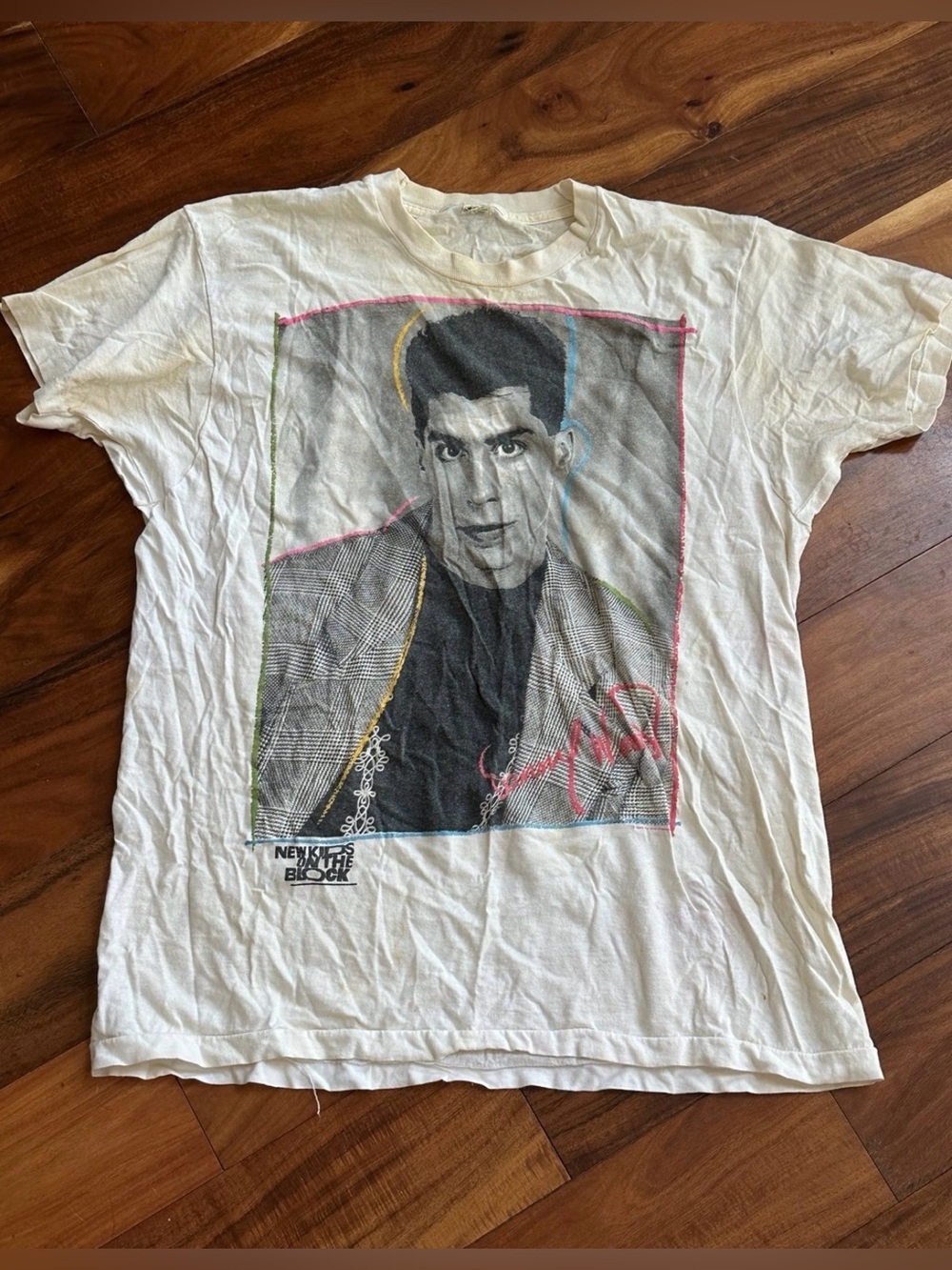 New Kids On The Block Danny Wood Vintage Concert T Shirt XL NKOTB Graphic
